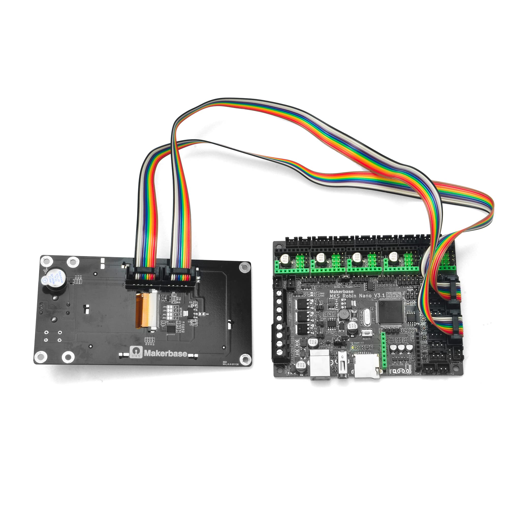 3D Printer Parts MKS Robin nano Integrated Circuit mainboard Controller Motherboard with Robin TS35 Display opened source software with FFC Line & USB Cable