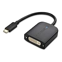 Vista 1 de Cable Matters Adaptador USB C a DVI (adaptador USB-C a DVI) en negro - Thunderbolt 4 / USB4 / Thunderbolt 3 Puerto compatible con MacBook Pro, Dell