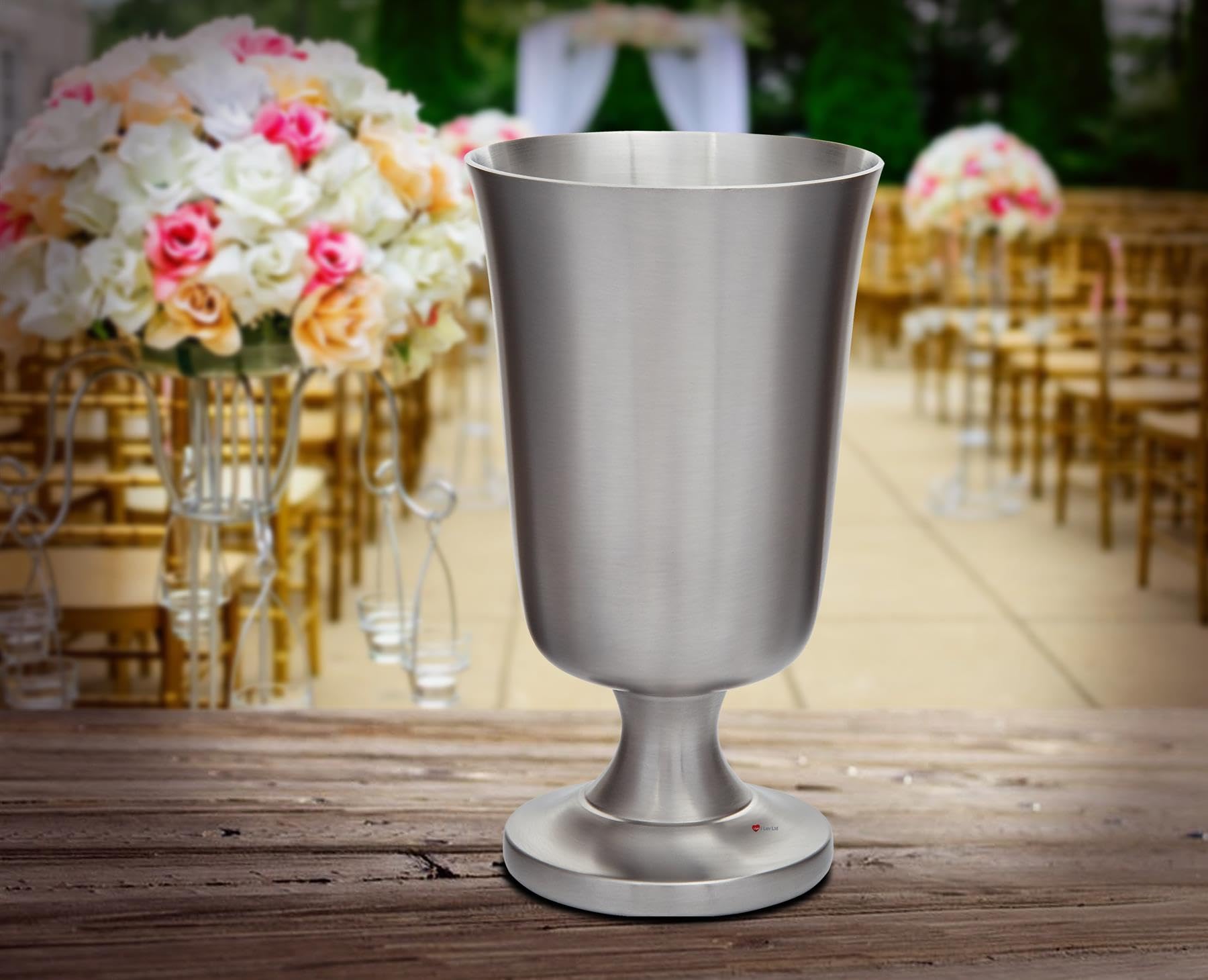 I LUV LTD Peltro Medievale Calice a Stelo Tazza 6.5 Pollici Calice Antico Fine Perfetto per L'incisione
