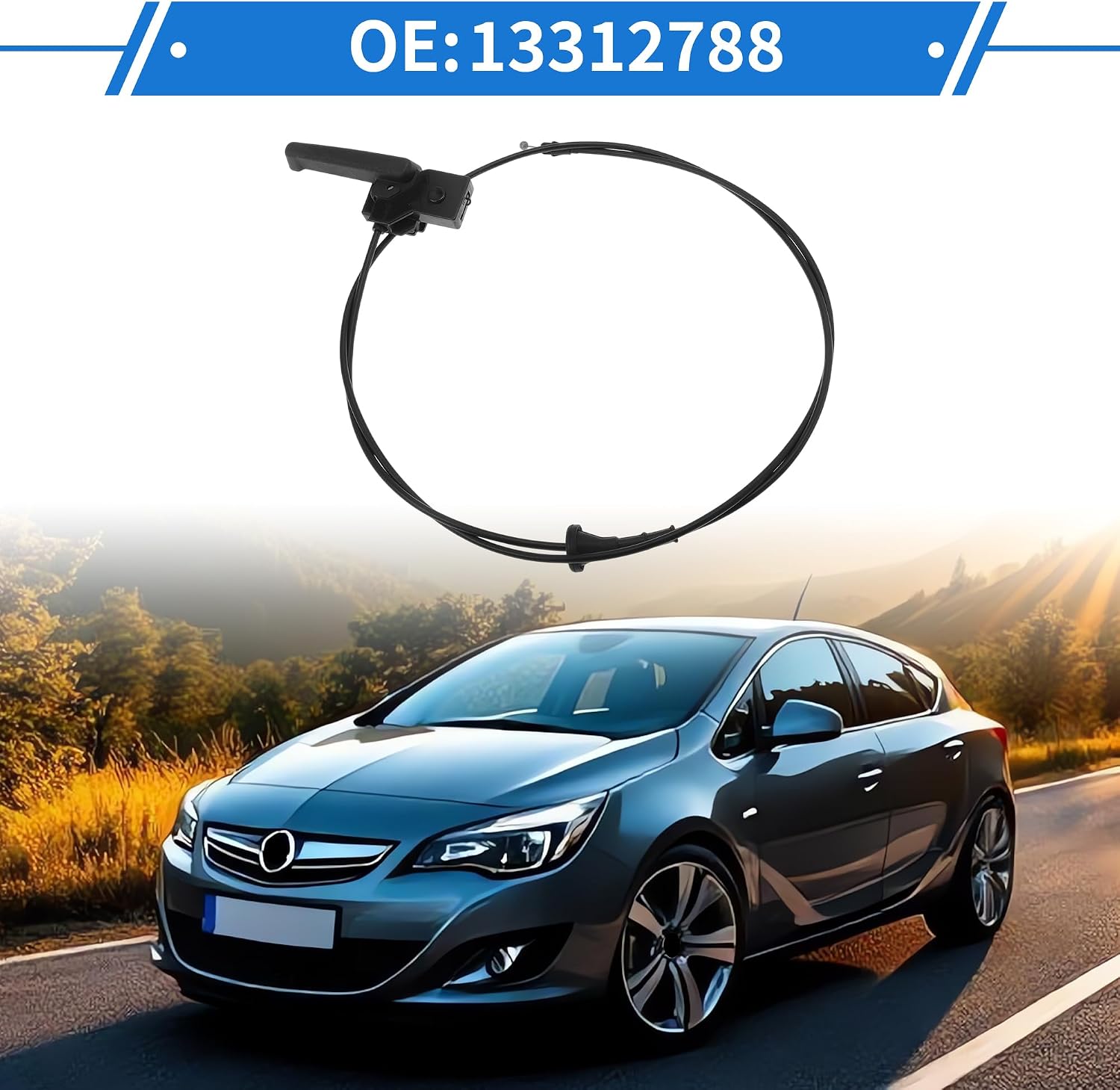 Hood Latch Release Cable for Opel for Astra J 2011 No.13312788 Engine Hood Release Cable 1 Pcs