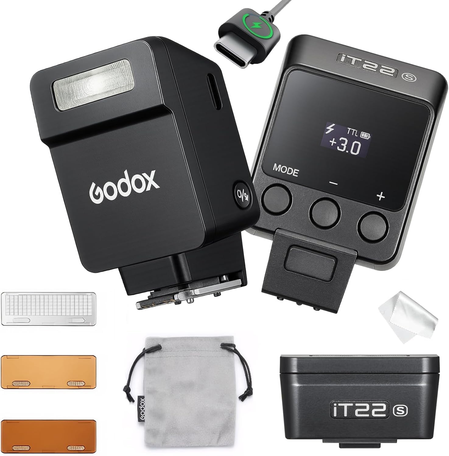 GODOX IT22 S Kamera Blitz, IT22S TTL Mini Blitzgeräte, 1,5 Sekunden Recycle-Zeit, Kompatibel mit Sony Alpha A9 III a7III a7CII a7IV a7C a7RV a7 a7SIII a6700 a6400 a6600 ZV-E10 II ZV1 a6100