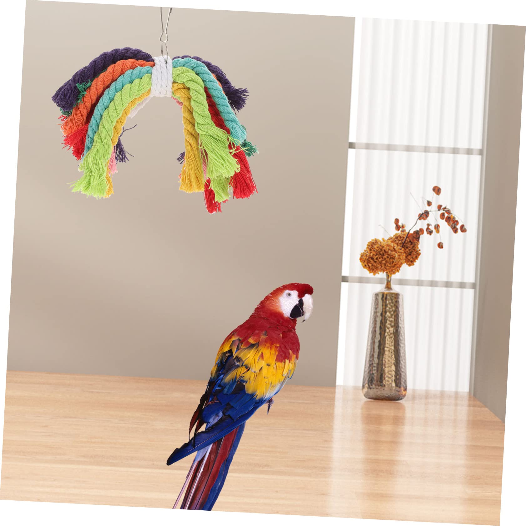 minkissy 5piezas Juguete De Masticar para Aves y Cuerda De Algodón Resistente para Periquitos Agapornis y Aves Juguete Colgante para Aburrimiento