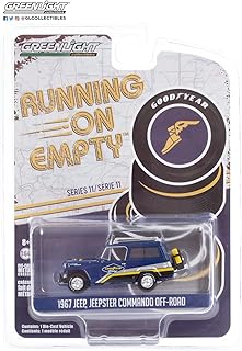 Greenlight 41110-B Running on Empty Series 11-1967 Jeepster Commando Off-Road - Goodyear Racing 1:64 Scale