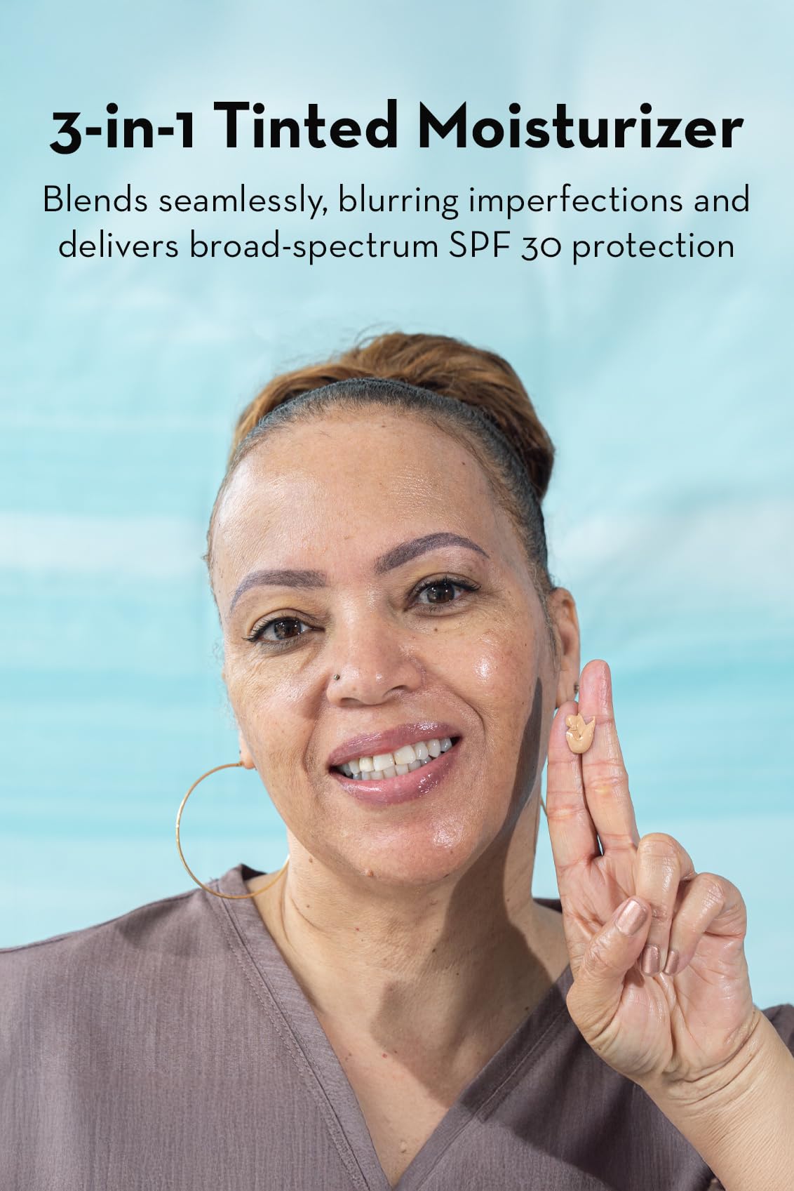 Sonage Roux Tinted Moisturizer with Zinc Oxide SPF 30 Natural Mineral Sunscreen | Lightweight Sheer Coverage, No Whitecast
