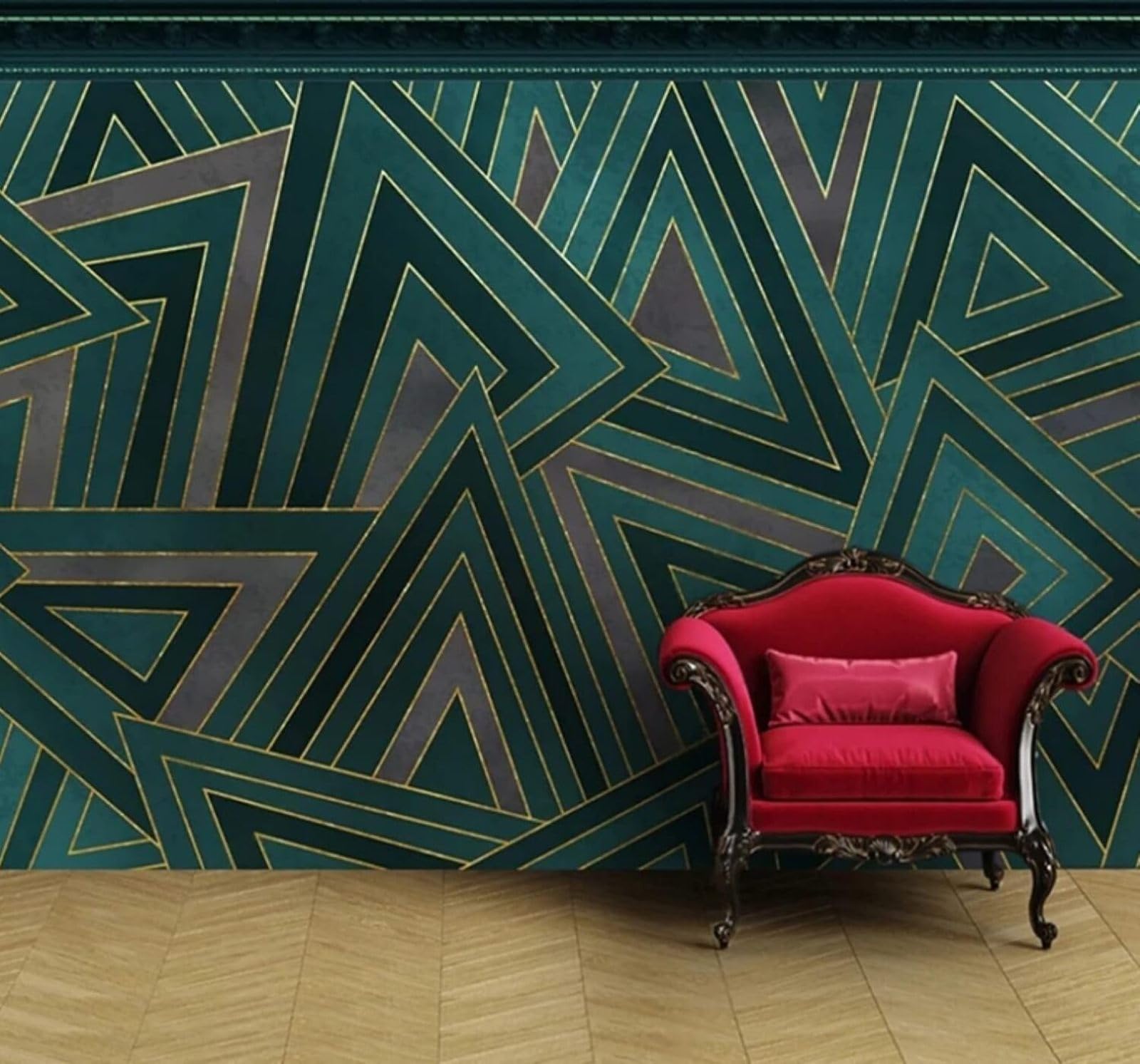 XLMING Abstract Vintage Lines Geometric Shapes 3D Wallpaper Luxury Silk Study Dining Feature Sofa Grey Bedroom Living Room Tv Decorative Wall-150cm×105cm