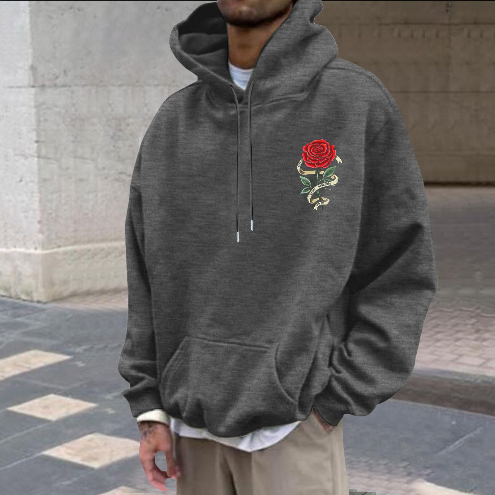 Genérico Sudaderas con Capucha De Felpa para Hombre Sudaderas para Hombre Ropa De con Capucha Suéter Sudadera Sudadera Cuello Redondo Polar Peso Medio Talla Normal O Y Larga