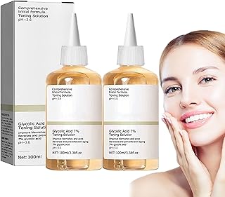 2Pcs 100ML Ordinary- Glycolic Acid 7% Toning Resurfacing,Glycolic Acid 7% Toning Solution,Facial Exfoliation Astringe Pores,Hydrates and Reduces Skin Blemishes