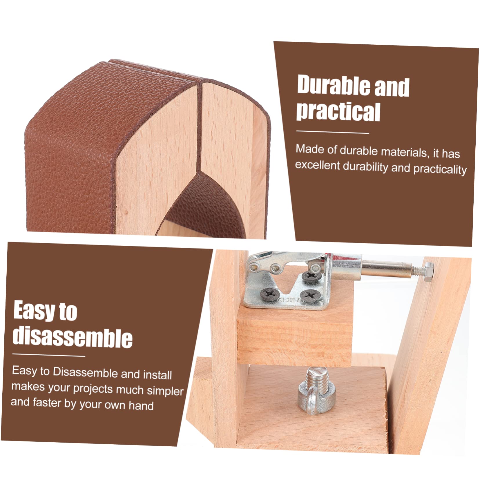 NUOBESTY Pinza de Madera para Costura Artesanal de Cuero, 1 Juego