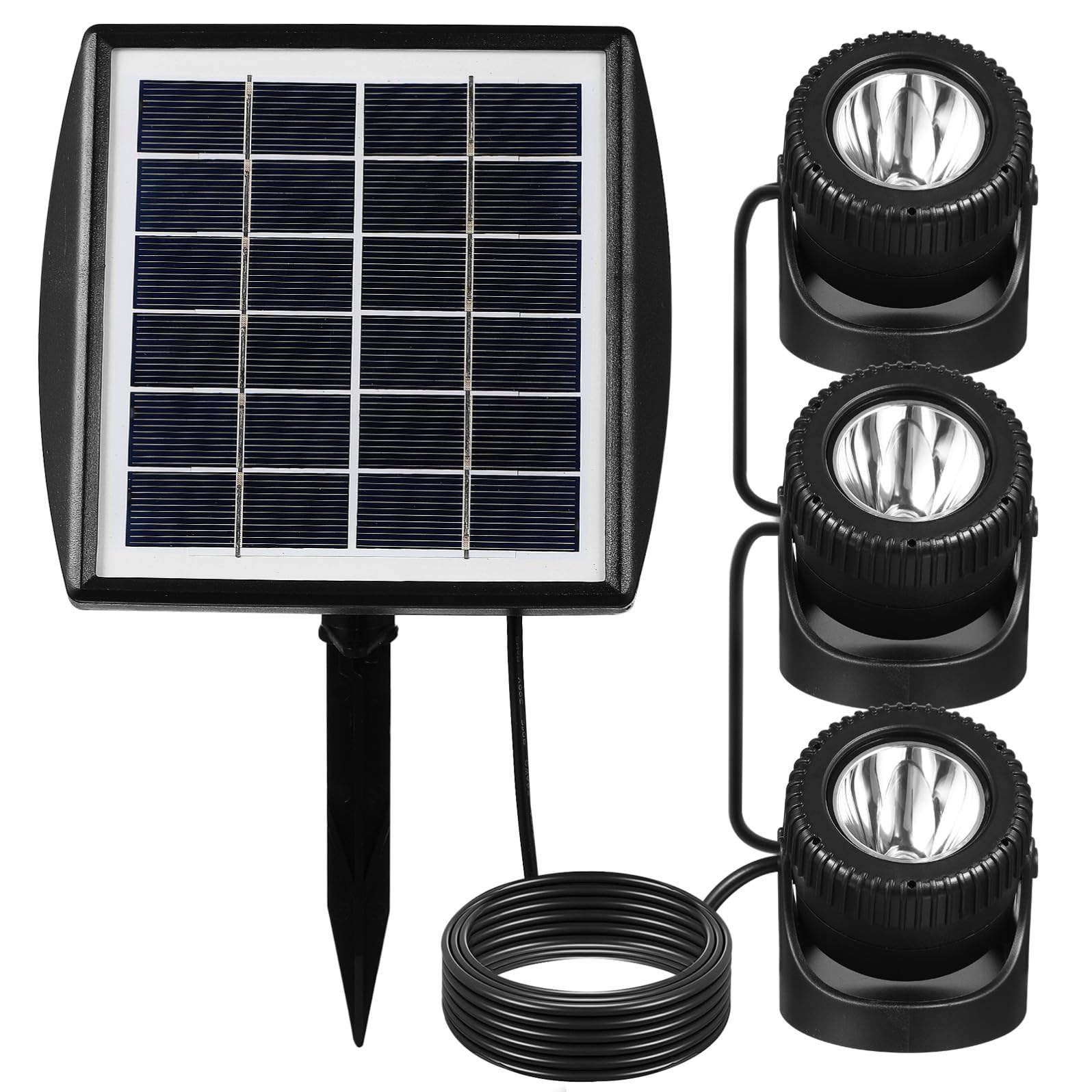 Solarbetriebene Unterwasser LED Leuchten mit 3 Farbigen Leds für Teiche