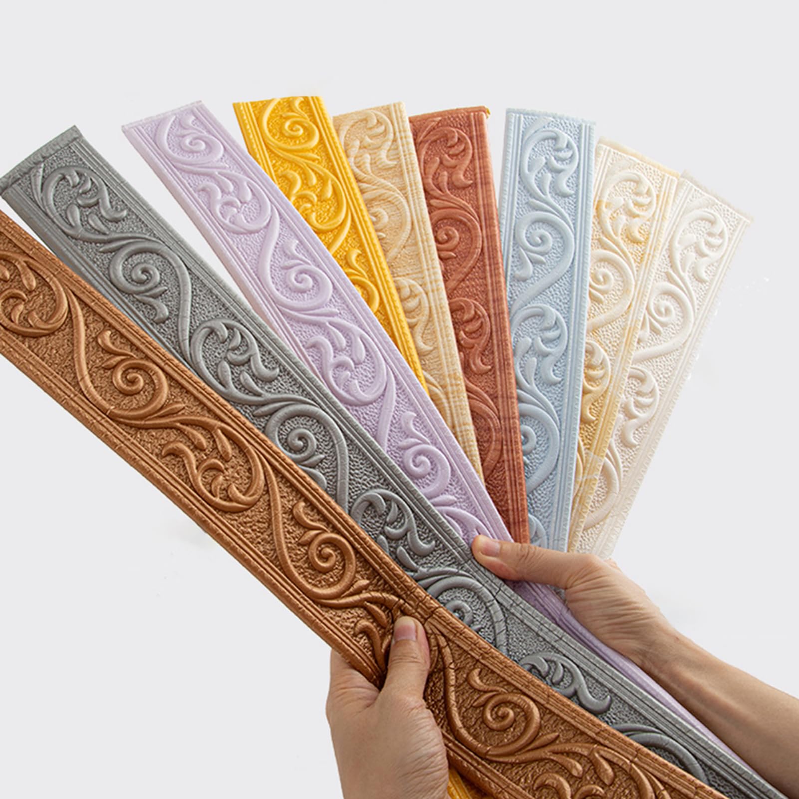 Dxcaicc Battiscopa da Parete Strisce di Schiuma Blu per Finiture Diverse Larghezze Lunghezza 9,2 M Tipo di Rotolo Continuo Bordure Moderne per La Casa Battiscopa, Larghezza,12cm