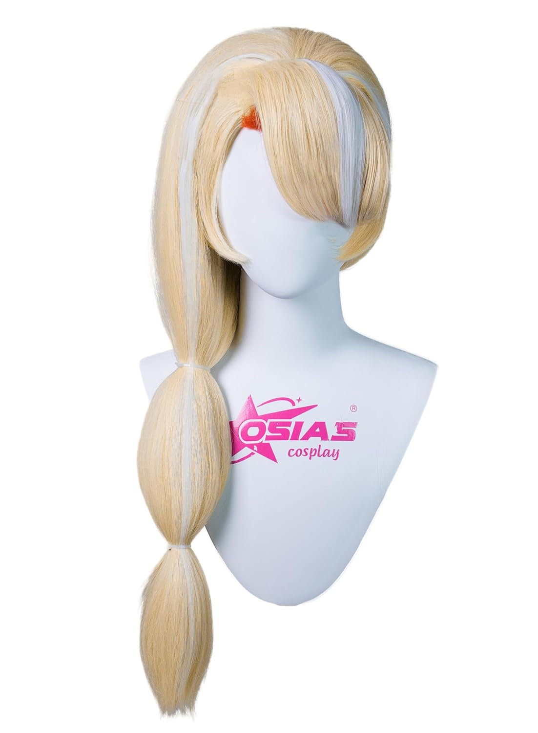 OSIAS Charlie Morningstar Wig Long Golden Mixed With Red and White With Ponytail Synthetic Heat Resistant Hair