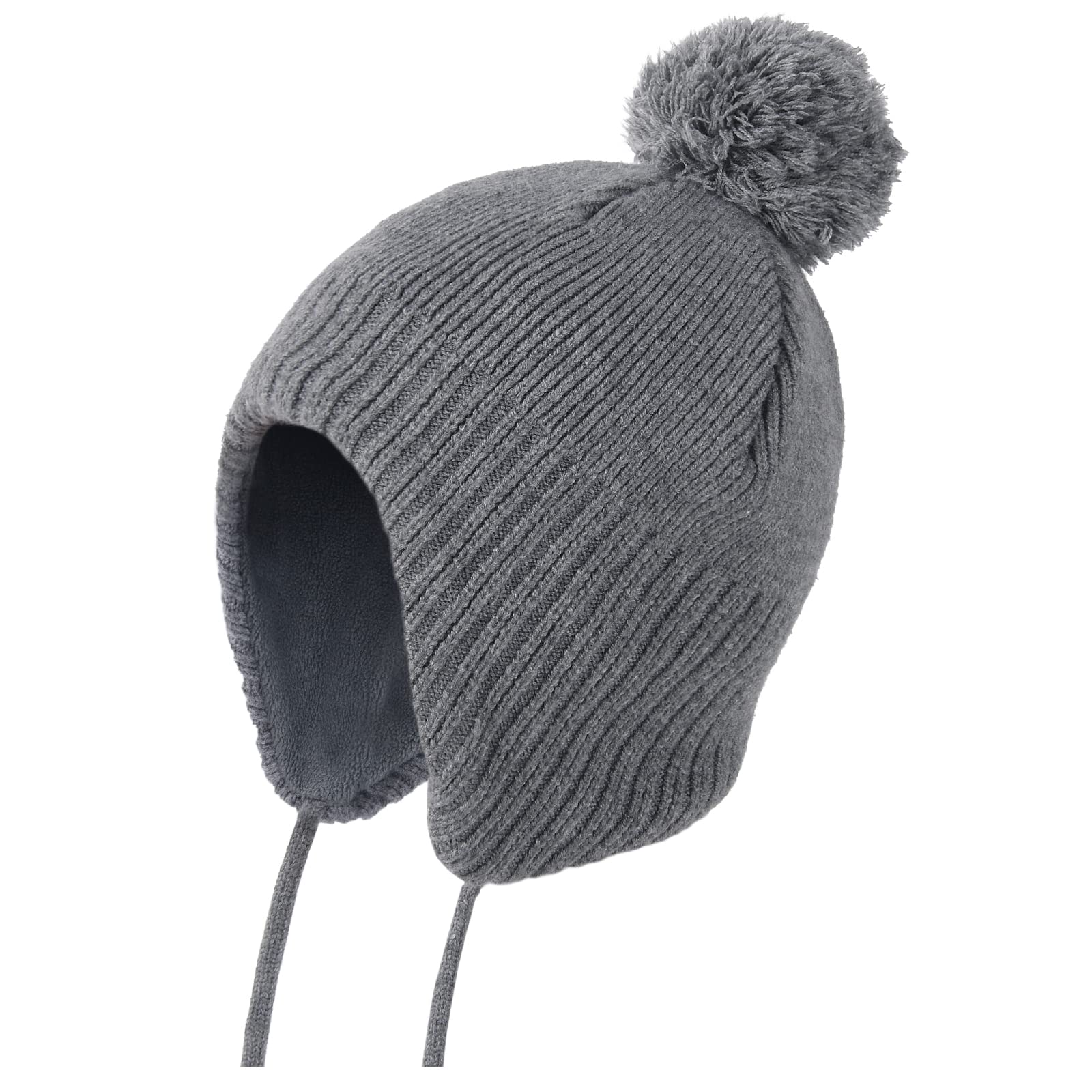 Toddler Winter Hat Baby Beanie with Earflap Fleece Lined Warm Soft Winter Hats for Girls Boys