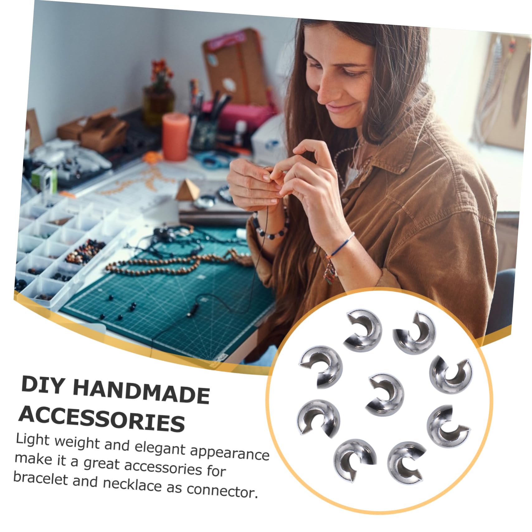 ABOOFAN 600piezas Broches De Acero Inoxidable Para Cierres Para Pulseras Llaveros y Collares Accesorios De Joyería Artesanal