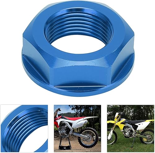 Miniatura 6 de Fydun M22x1.5 - Tuerca de bloqueo de eje de rueda de aluminio para motocicleta, repuesto para Yamaha para Kawasaki para Suzuki (azul)