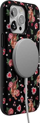 Vista 1144 de Casely - Funda para iPhone 14 Pro Max, Viva La Vida, Frida Kahlo Floral Collage, compatible con MagSafe 10 Frida Kahlo Viva La Vida Collage