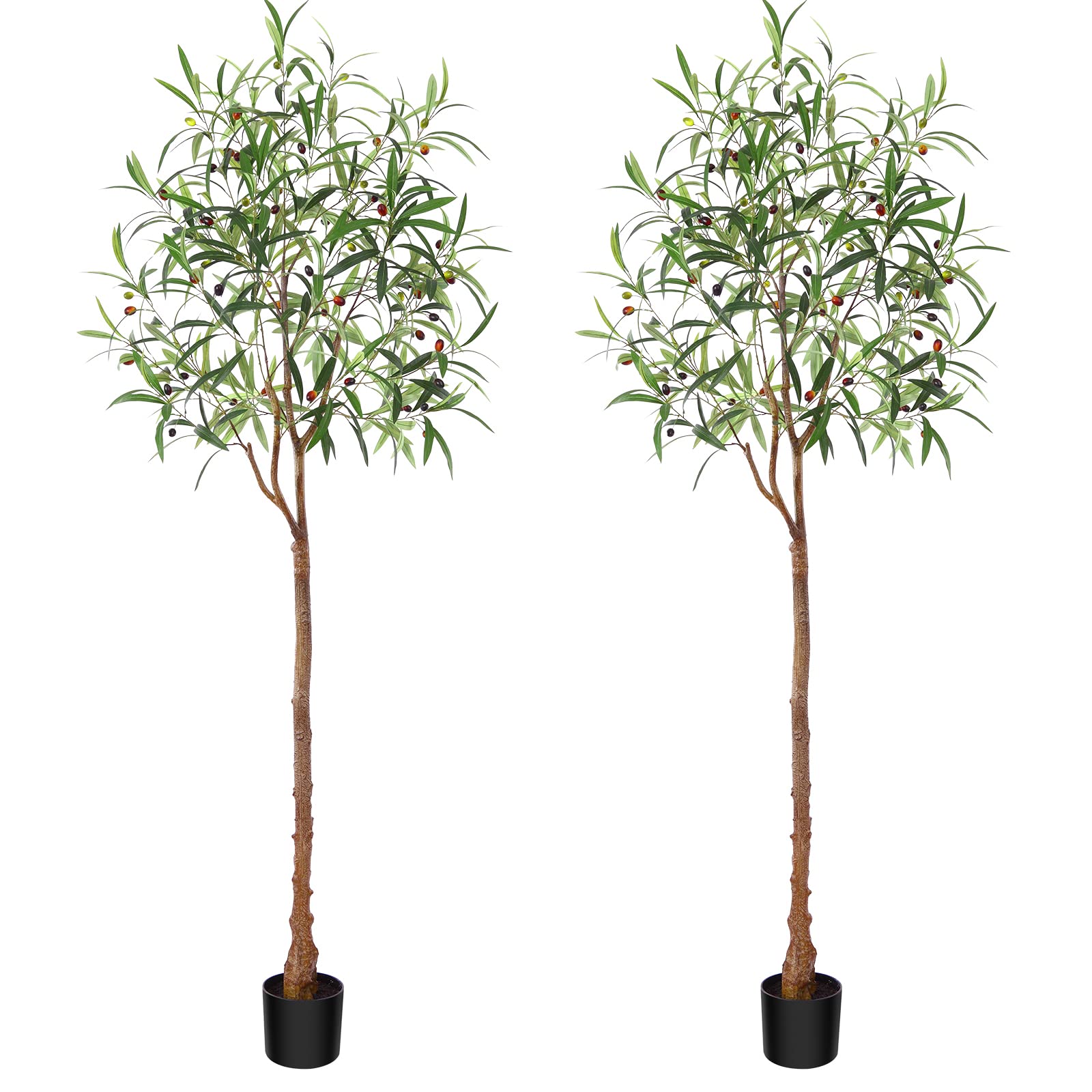 Buy Artificial Olive Tree 7FT Tall Faux s Fake Topiary Silk Trees with