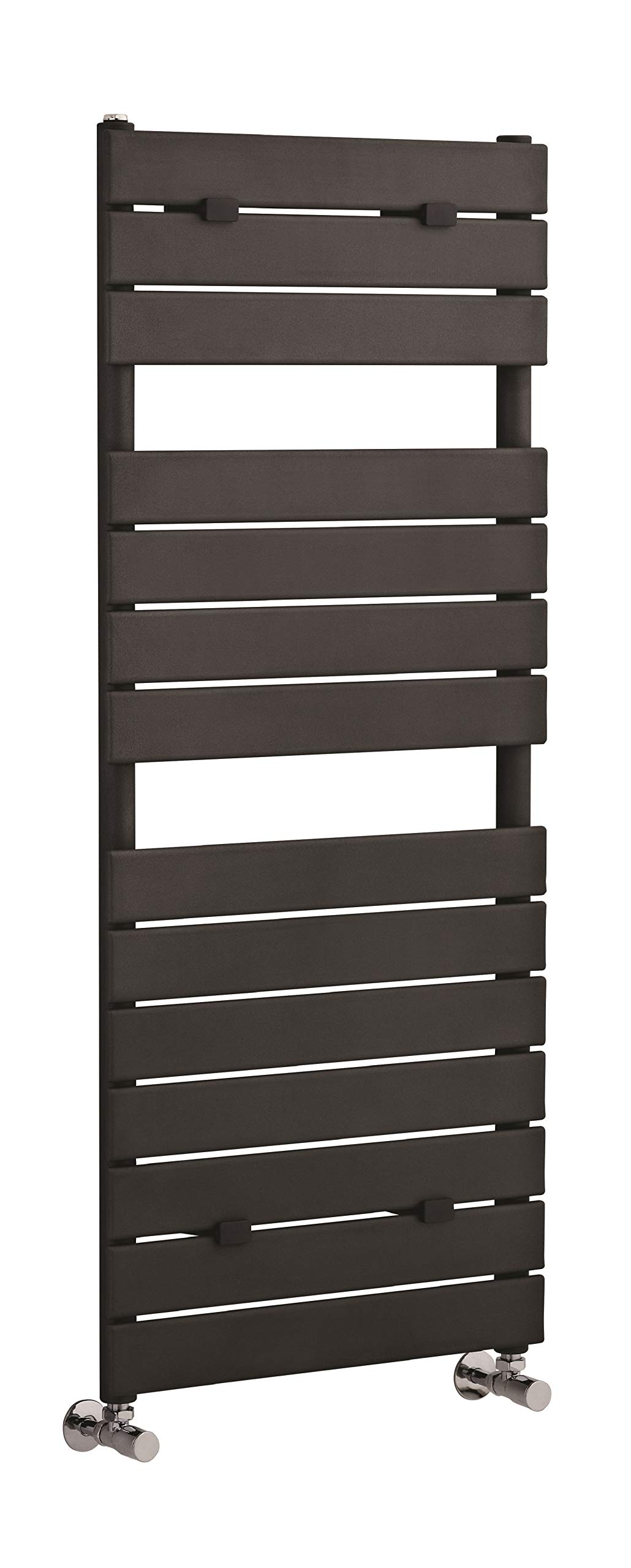 Hudson Reed Anthracite Hla35 Modern Bathroom Flat Vertical Wall Hung Heated Towel Rail (Excludes Valves), 1213Mm X 500Mm, 1213 X 500 Mm