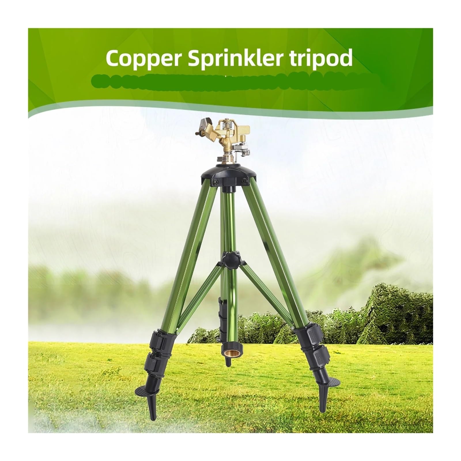 Aspersor De Impacto En Base De Trípode, Boquilla De Aspersor De Latón For Riego De Área Grande De 360 ​​grados, Aspersor De Césped Resistente De Aleación De Zinc Boquillas