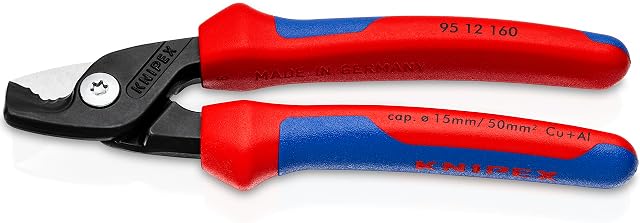 Knipex StepCut Cable Shears burnished, with multi-component grips 160 mm 95 12 160