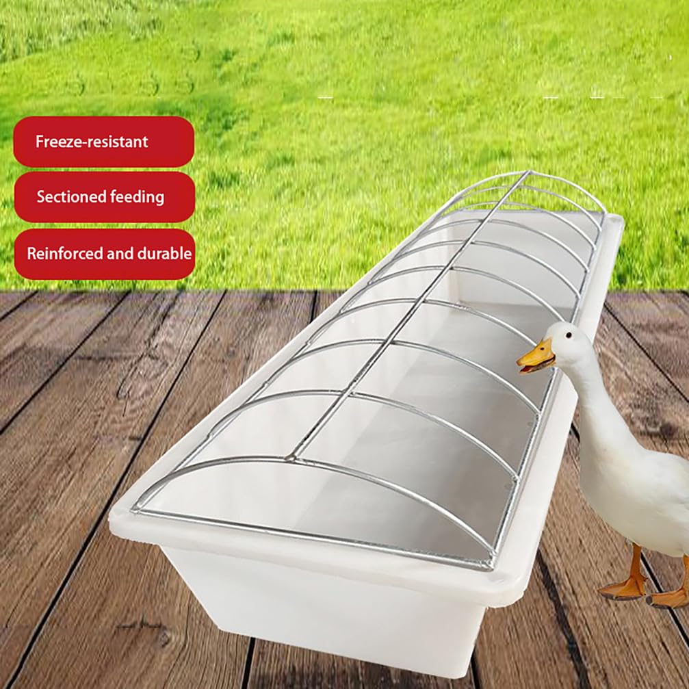 Alimentador de pato para aves de corral, equipo de alimentación para pollos, palomas, patos y codornices, sin residuos, ideal para la alimentación del ganado, diseño compacto