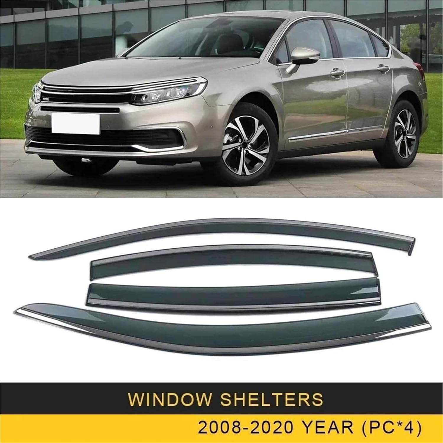 レインシールド に適合する シトロエン C5 2008-2016 2017 2018 2019 2020 ウィンドウバイザー ウィン