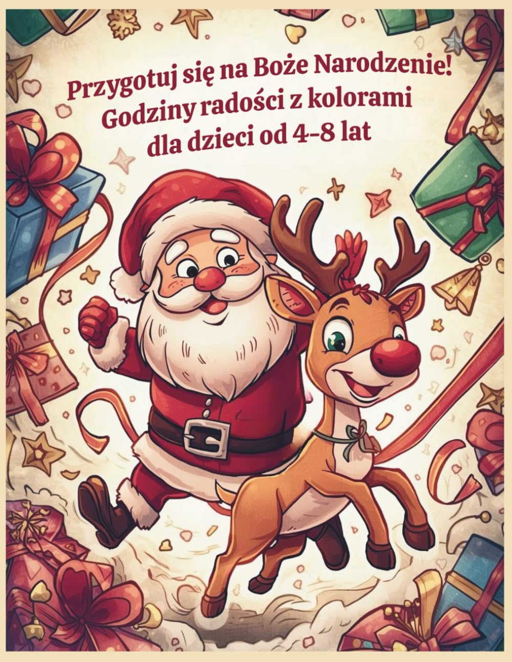 Przygotuj się na Boże Narodzenie! Godziny radości z kolorami dla dzieci od 4-8 lat: Kreatywna zabawa na święta: zimowe scenki, Mikołaj, renifery i dekoracje świąteczne