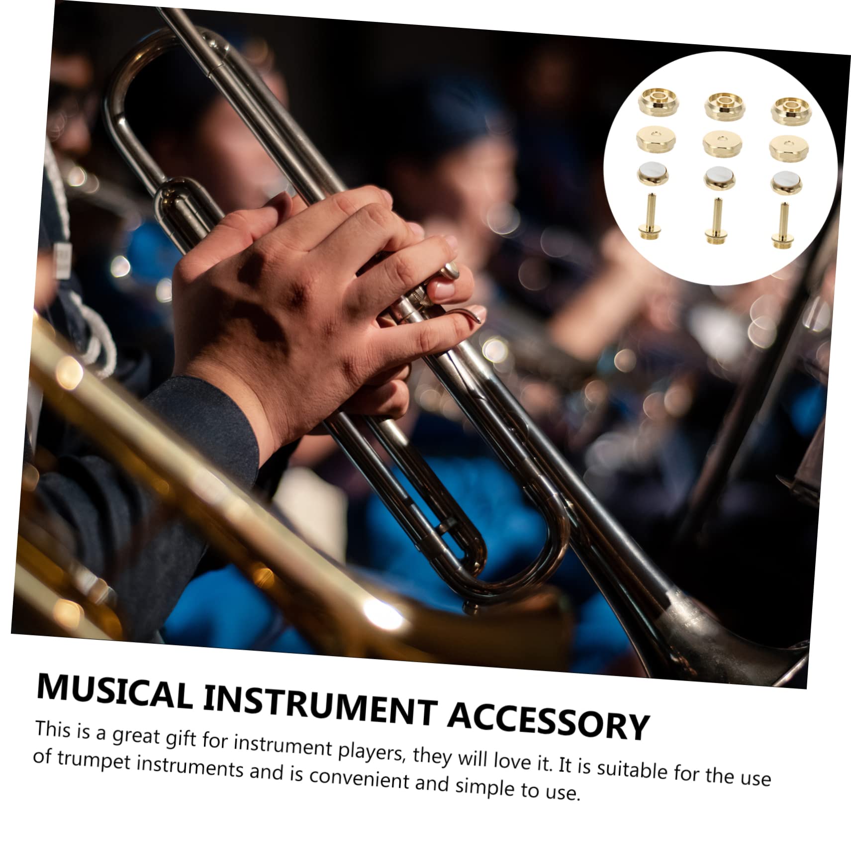 TOYANDONA 2pièces Accessoires Trompette Boutons Piston Avec Couvercle Pression Pratique Et Pour Instruments à Vent