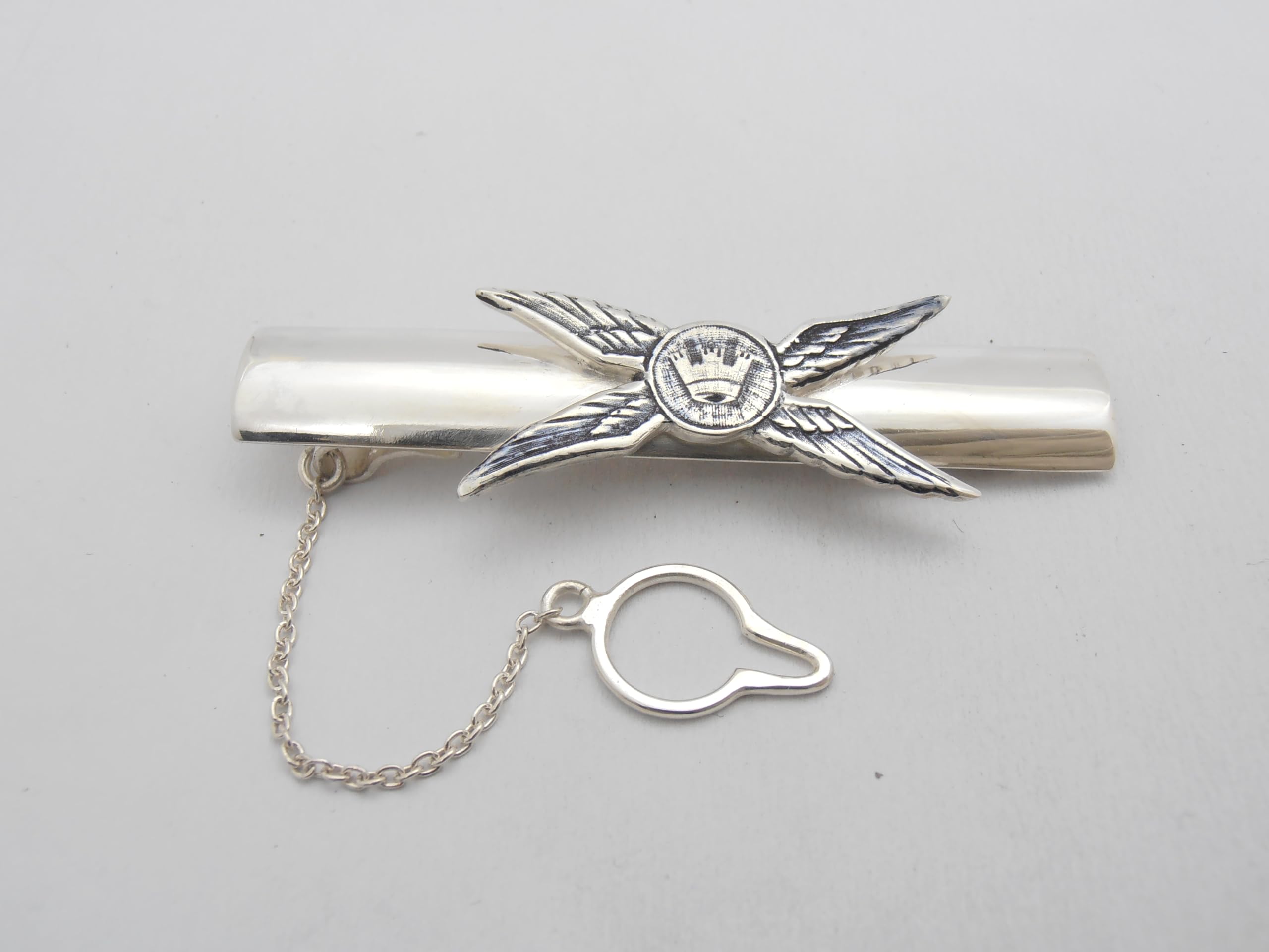 Elicotterista Militare : Fermacravatta in Argento 925 - Brevetto Pilota Elicottero - Aeronautica