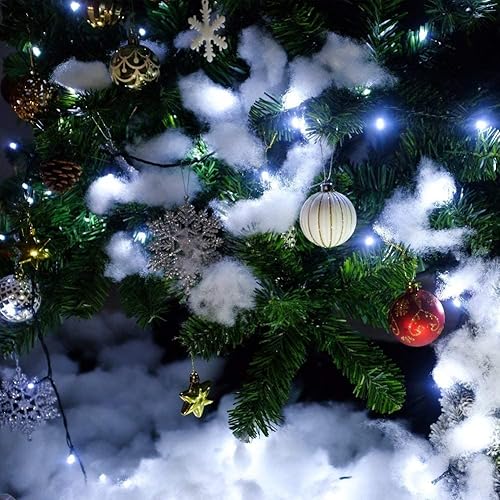Miniatura 6 de FULLBELL Christmas Lights Black and White Christmas Decorations Black String Lights 33ft 100 LED Memory Controller,Christmas Tree Lights Extendable