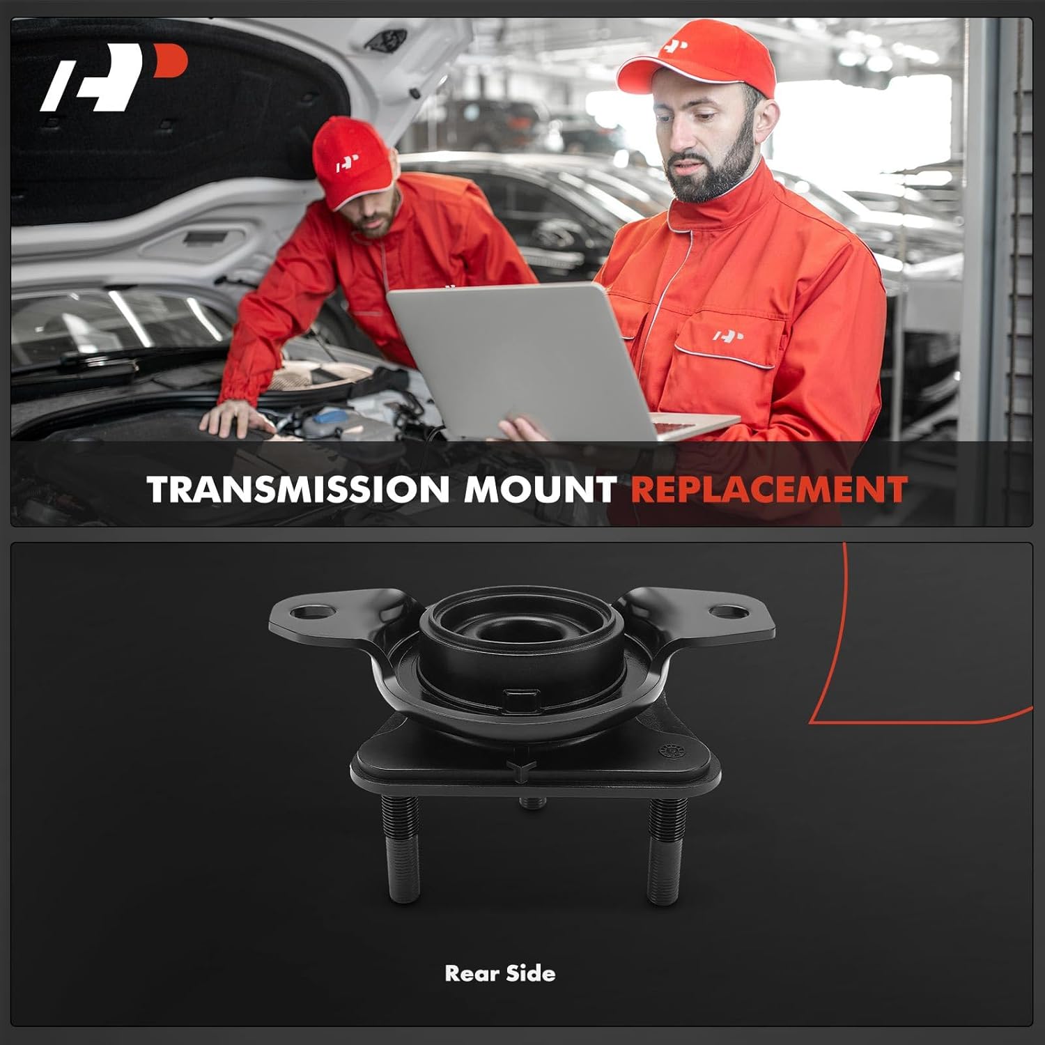 A-Premium Rear Transmission Mount Compatible with Nissan TITAN XD 2016-2019 5.0L, NV2500 2017-2021 5.6L, NV3500 2017-2021 5.6L
