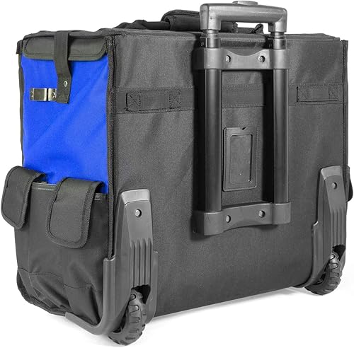Miniatura 6 de Stark - Bolsa de herramientas rodante de 20 pulgadas, bolsa de herramientas portátil resistente, asa telescópica, organizador de almacenamiento,