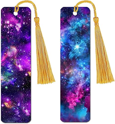 Miniatura 12 de WIRESTER Juego de 2 marcapáginas de metal con borla dorada clara para estudiantes, lectores, profesores, amantes de los libros, posturas divertidas