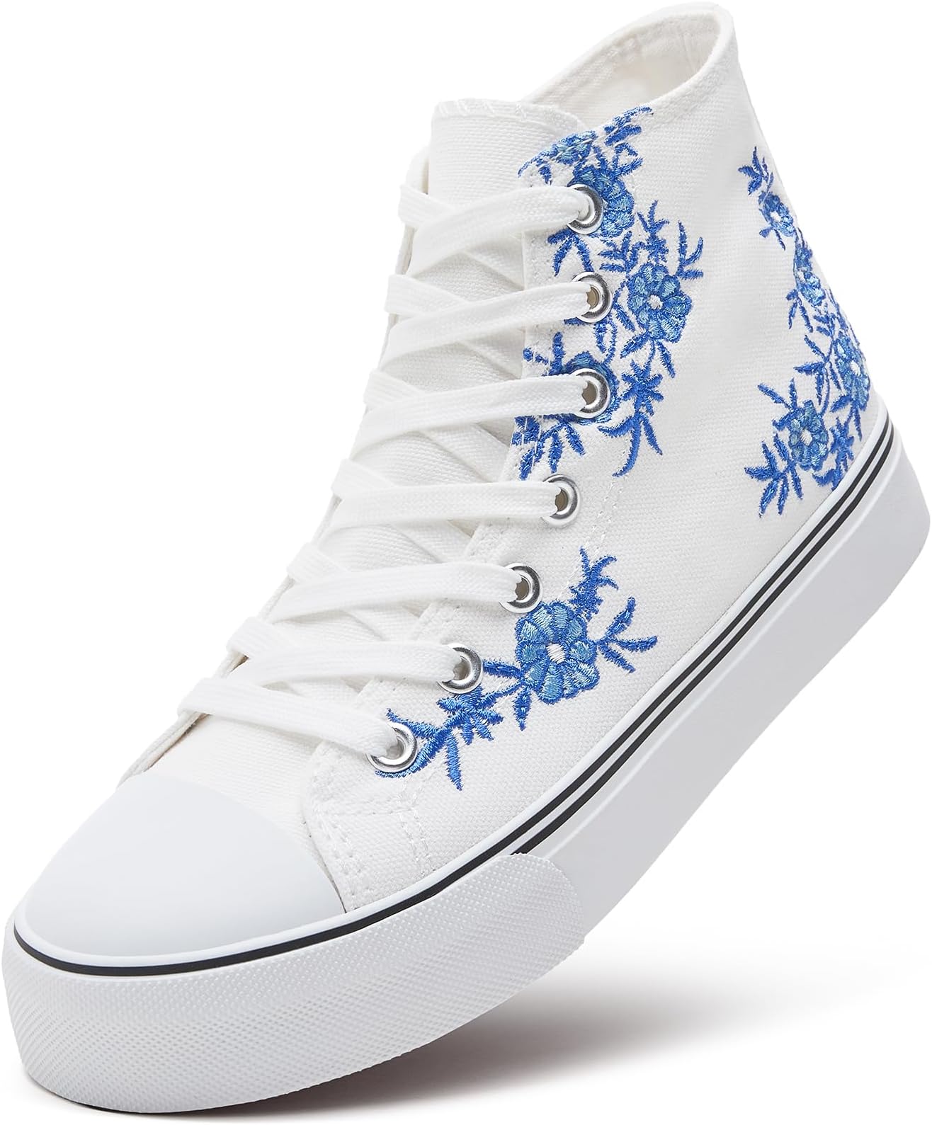 light blue and white high top dunks