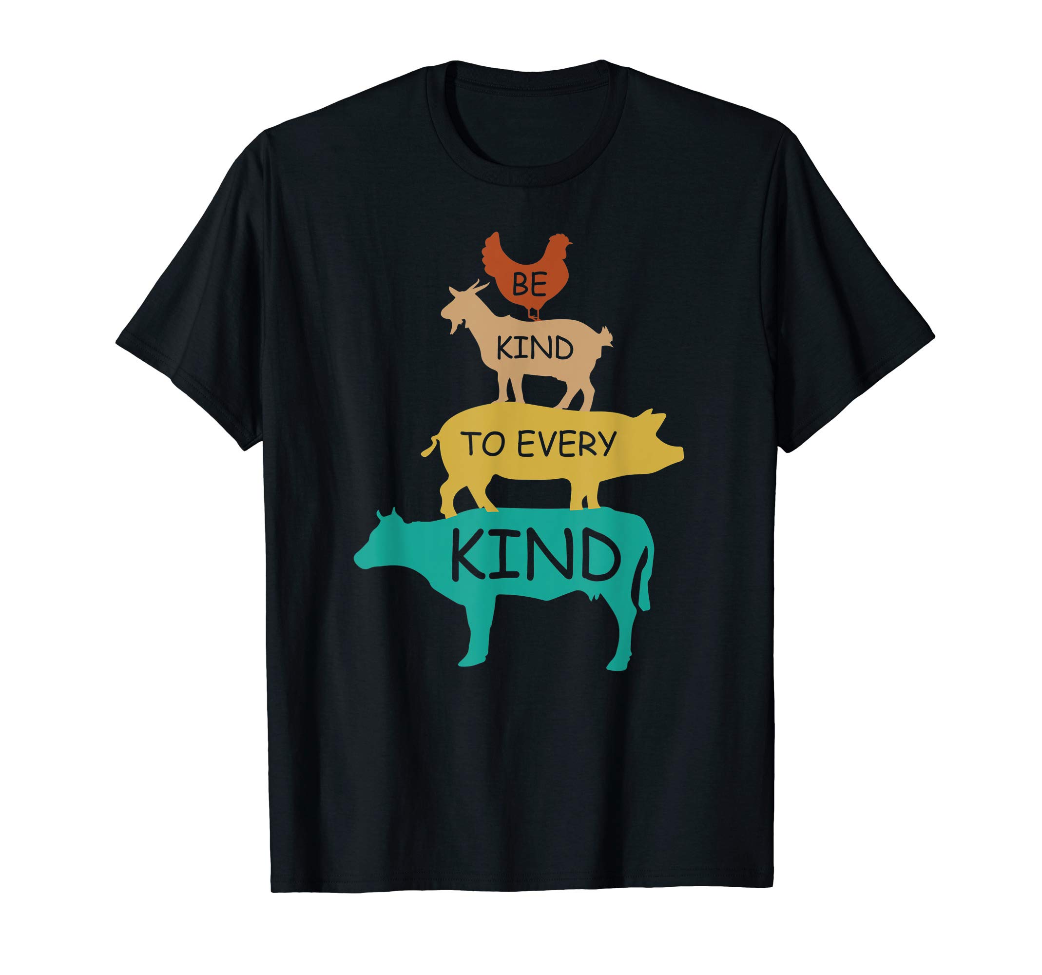 Vegetarians Cool Vegan Gifts Apparel Co.Be Kind To Every Kind Retro Vintage Funny Vegetarian Vegan T-ShirtOEKO-TEX STANDARD 100