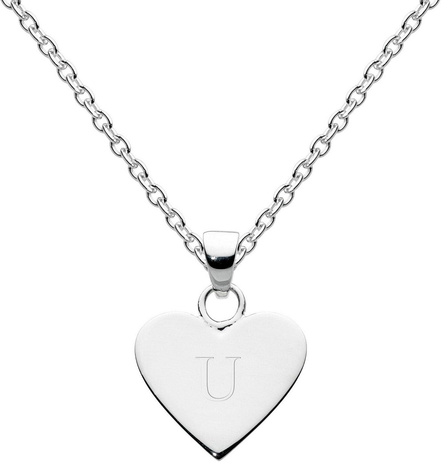 Dew Sterling Silver Dinky Heart Alphabet Pendant 9091HPU013