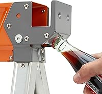 Vista 11 de BORA Workhorse - Caballetes de trabajo de 2 unidades, patas plegables de alta resistencia, caballete de metal con soporte 2x4, abrebotellas