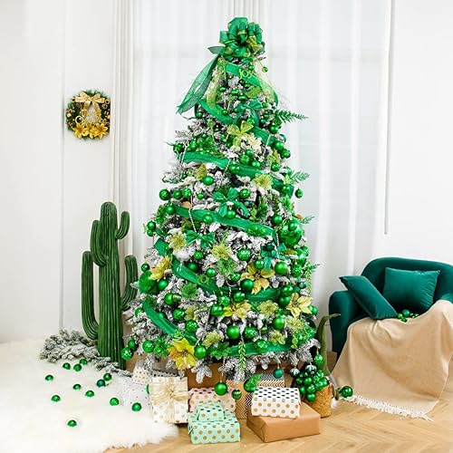 Miniatura 7 de XmasExp 6in Large Christmas Ornaments Christmas Ball Ornaments Giant Tree Decoration Shatterproof Decorative Hanging Balls for Holiday Party Verde