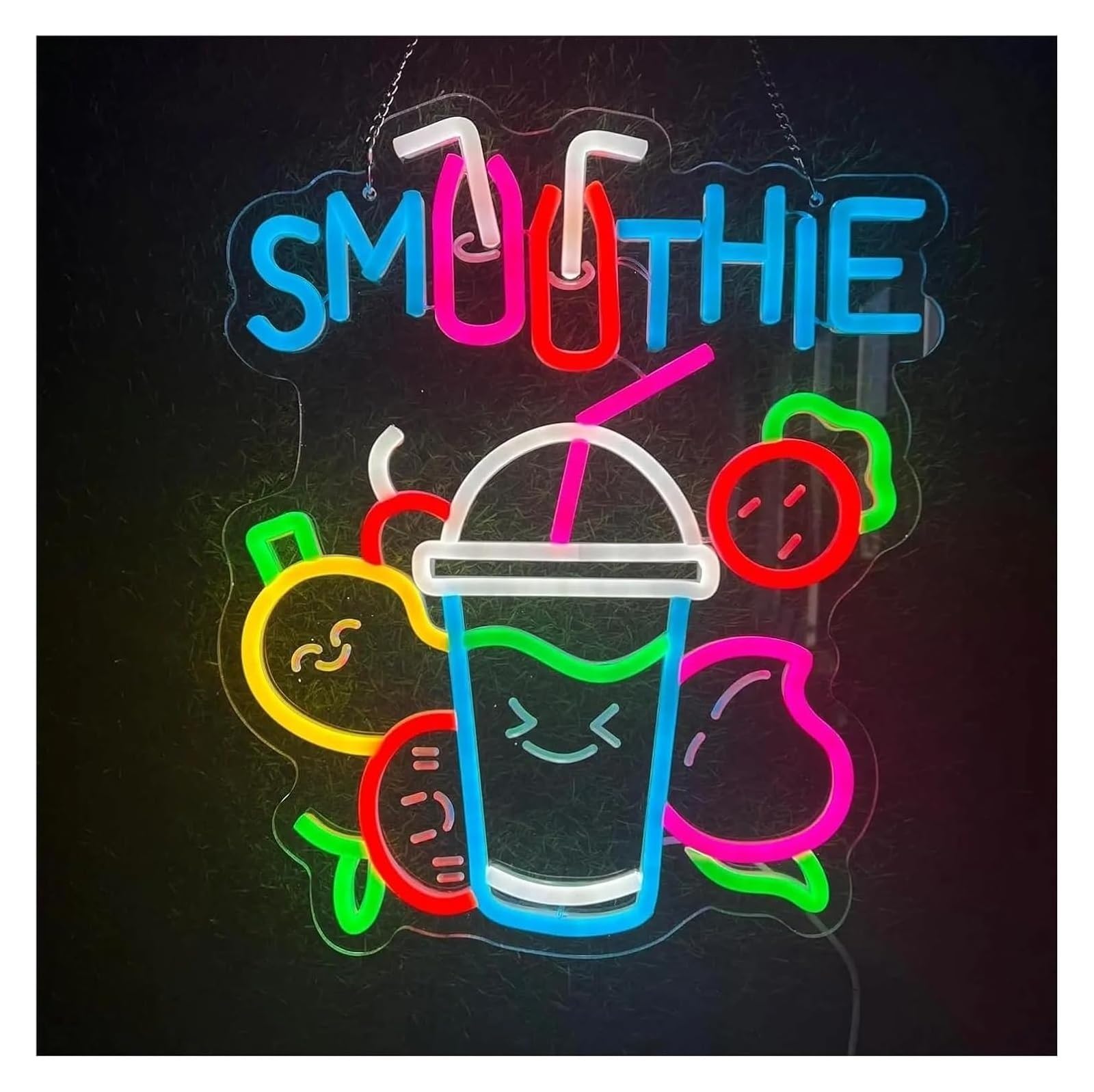 Aextroi neon Lights Sign Neon Light Decoration Smoothie for neon Sign Hanging for Wall Decor 31x38cm