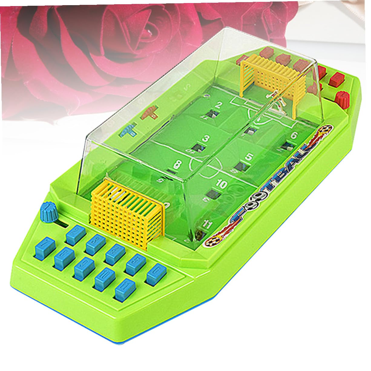 POPETPOP Gioco senza Batterie di Calcio da Tavolo Educativo per Ragazzo Ragazza Realizzato in Abs Verde, per Feste di Compleanno e Gioco Desktop Interattivo