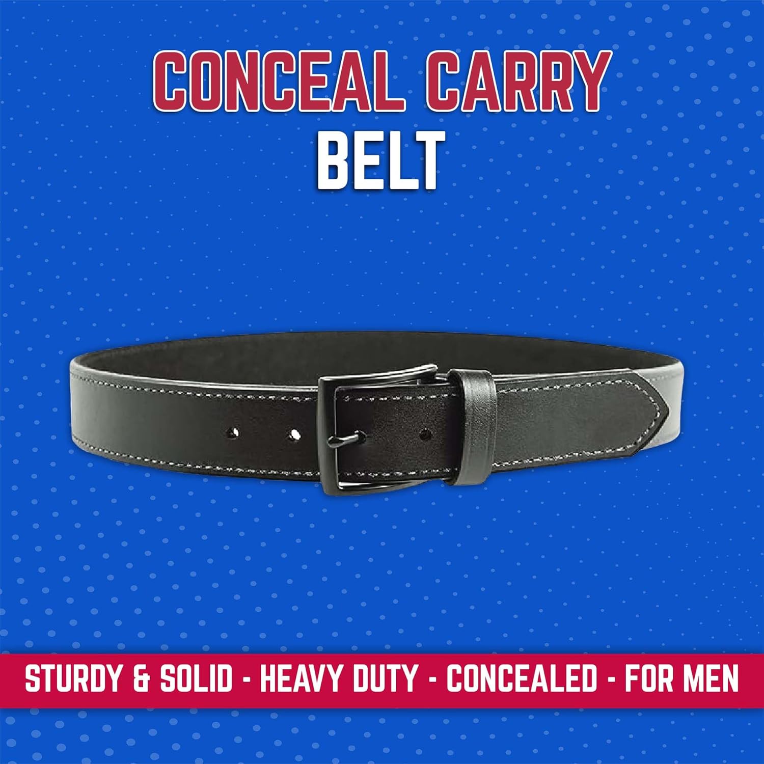 DeSantis 1.5" Everyday CCW Carry Belt, Tactical Heavy Duty Holster Gun Belt, Designed for Law Enforcement - Black - Image 2