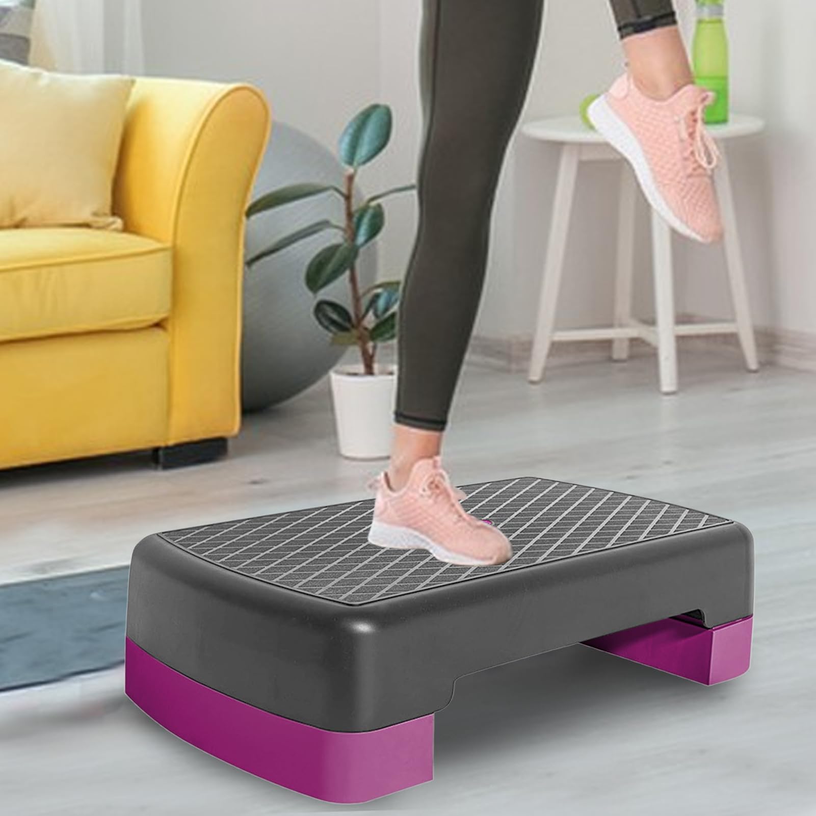 Stepper Per Esercizi, Stepper Regolabile In Altezza Per Esercizi, Pedana Antiscivolo Da 45 Cm Per Allenamento Cardio, Aerobica, Palestra E Casa