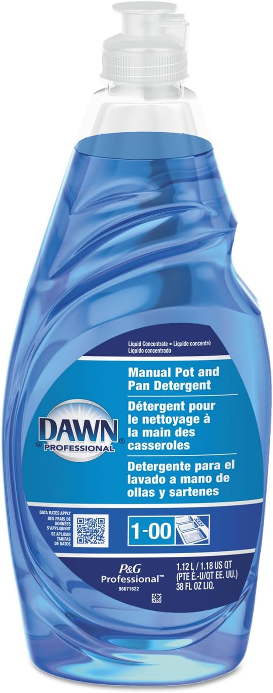 Manual Pot & Pan Dish Detergent, 38 oz Bottle, 8/Carton
