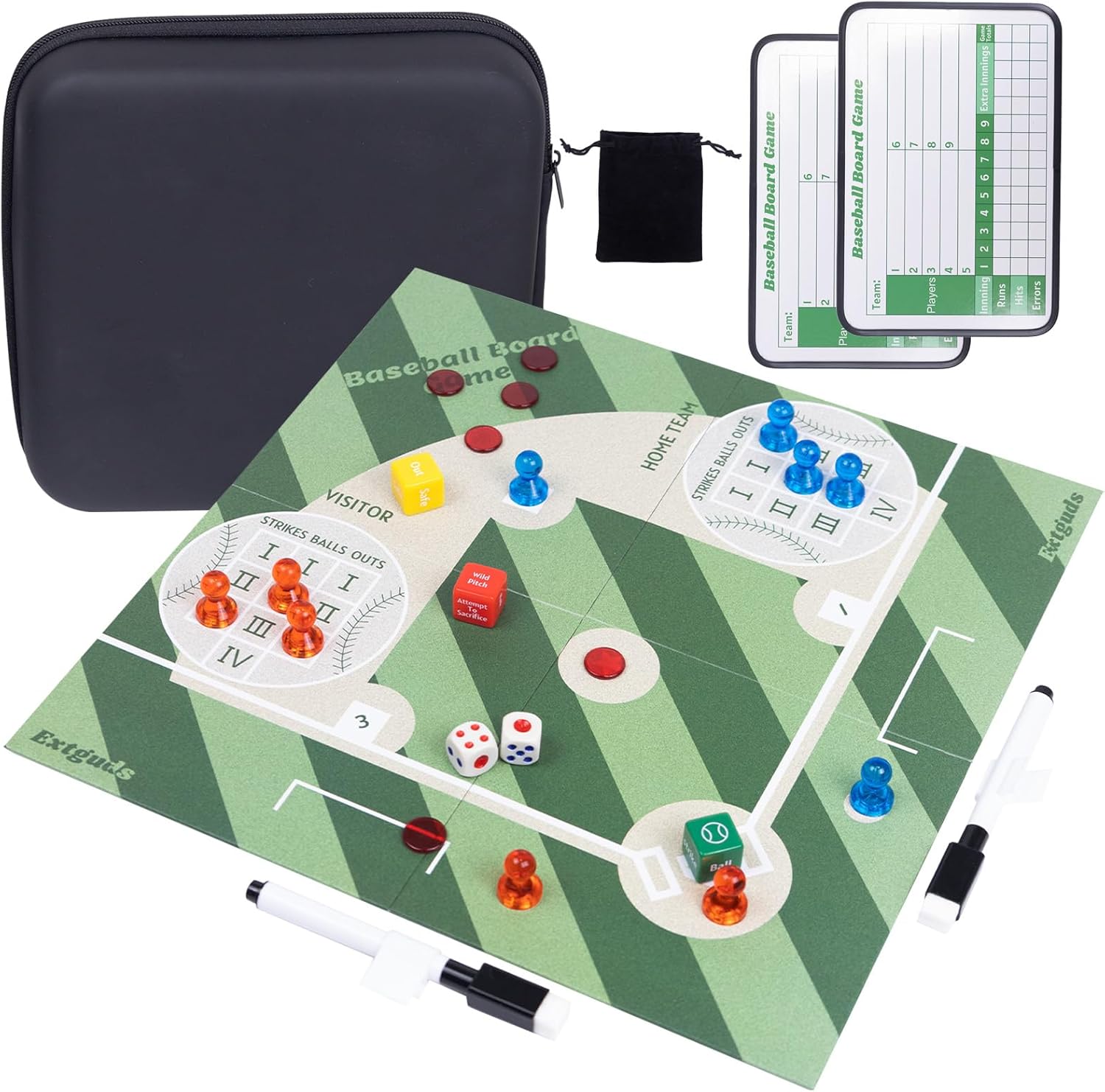 Baseball Board Game,Foldable Baseball Dice Board Game, Travel Game and Indoor Table Game,Perfect for Home Party,Family Night,Road Trip