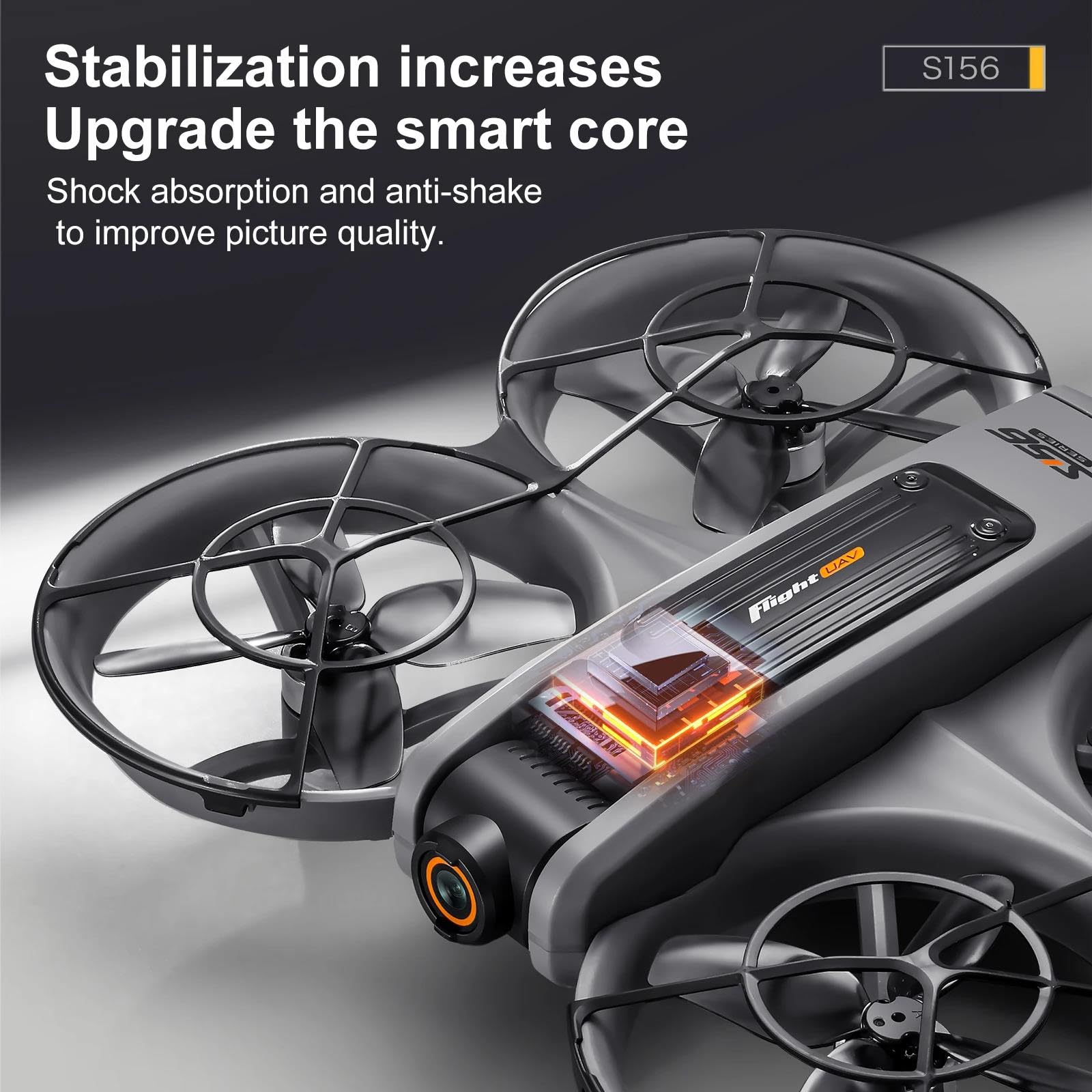 Nuevo dron S156 4k Profesional HD con cámara Gran Angular, WiFi, FPV, RC, helicóptero con Control de Altura, Pantalla Grande, Plegable, cuadricóptero, Juguetes,B,Triple Battery