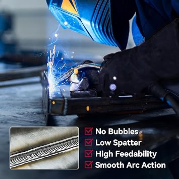 ARCCAPTAIN MIG Welder 200A with .035 E71T-GS Flux Core Welding Wire