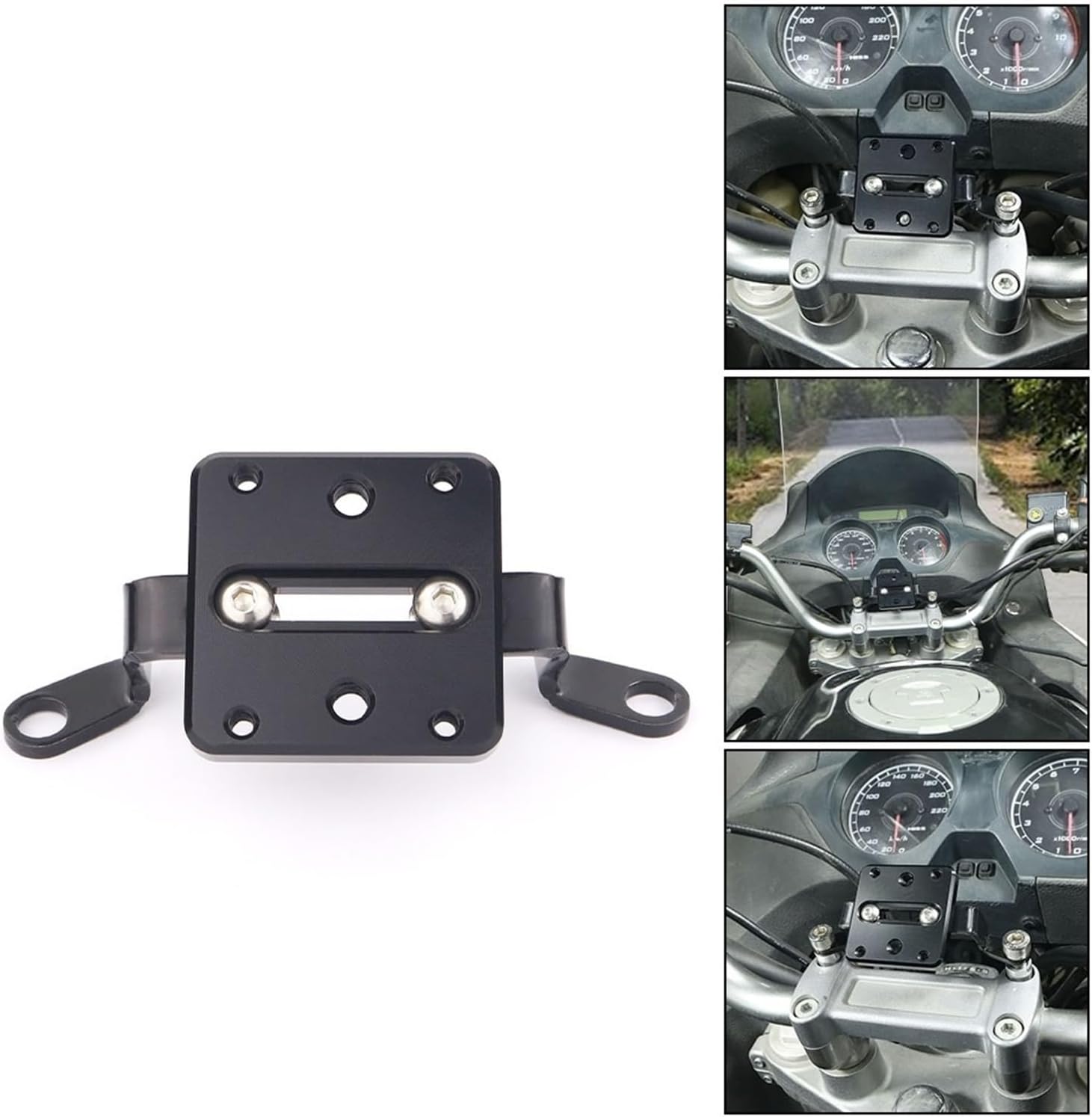 Phone Mount Bracket Compatible with Yamaha Tenere 700 XSR 900 XT250 Tracer 9 / GT XSR 125 Compatible with Virago NSR 1100 BT 1100 Bulldog GPS Navigation(Black Type 2)