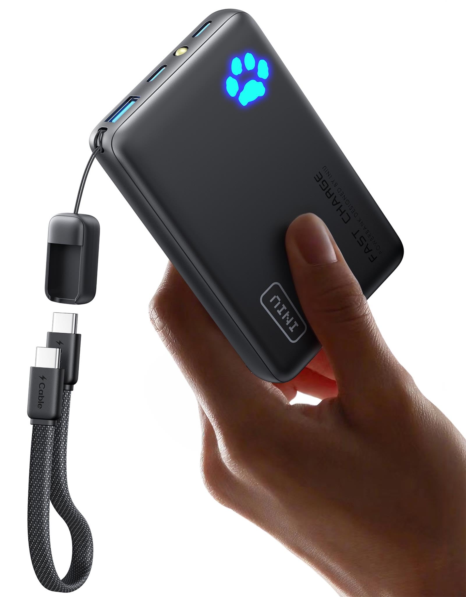 INIU Power Bank, caricabatterie portatile da 45 W PD più leggero 10000 mAh, USB C in&Out ricarica rapida, powerbank per telefono cellulare compatibile con iPhone 16 15 14 13 12 Samsung S22 S21 Google