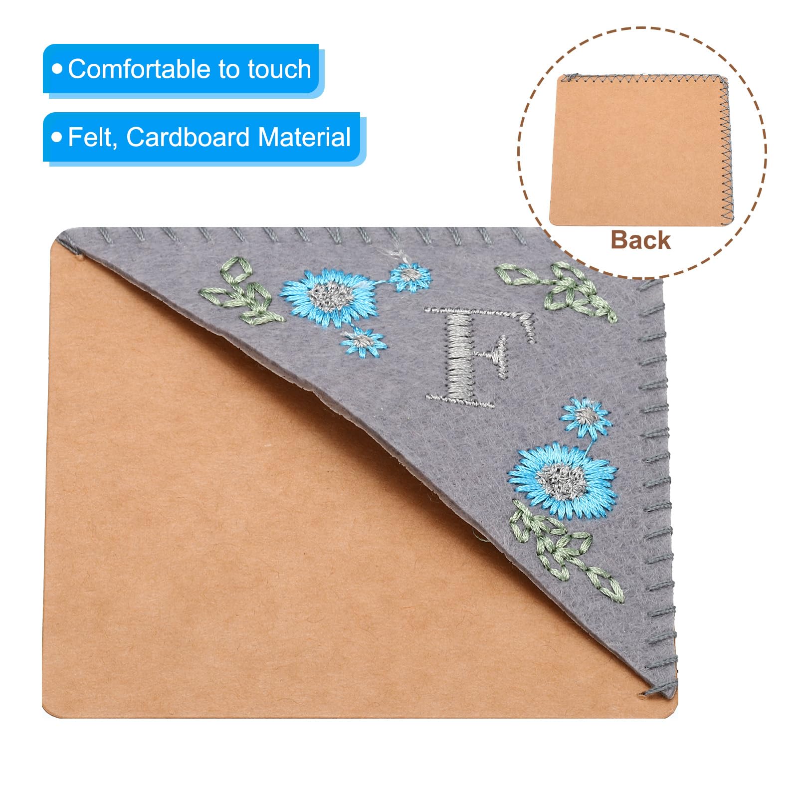 PATIKIL Personalized Embroidered Corner Bookmark - Image 3