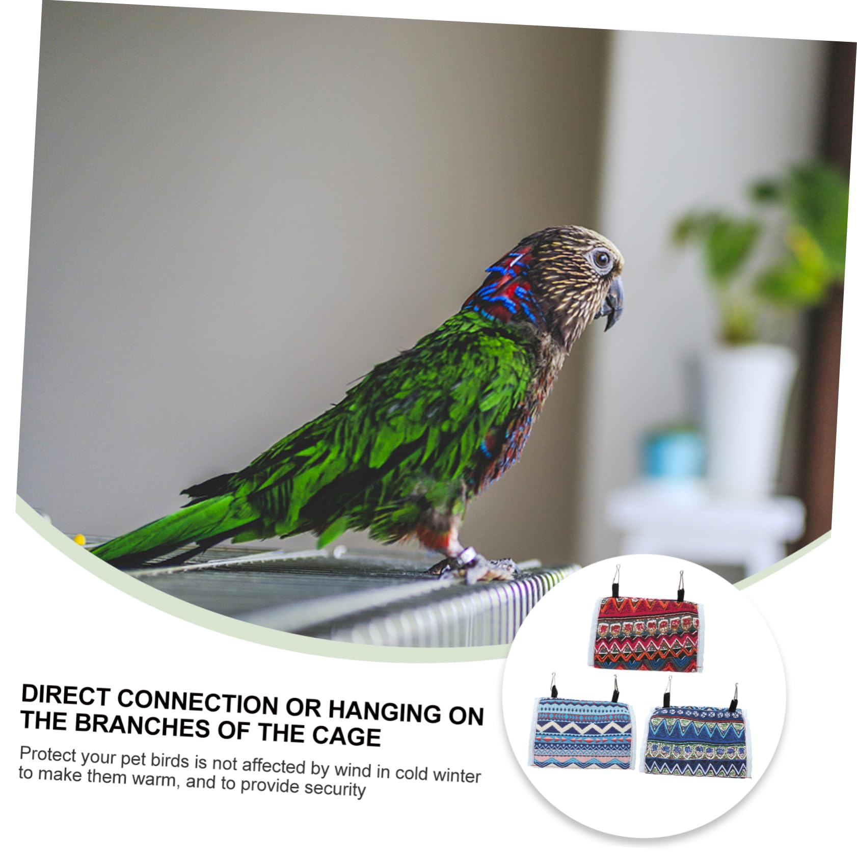 BESPORTBLE 9pièces Hamac Suspendu pour Oiseaux Tente pour Perruches Et Perroquets De Cages Colorées Petits Modèles