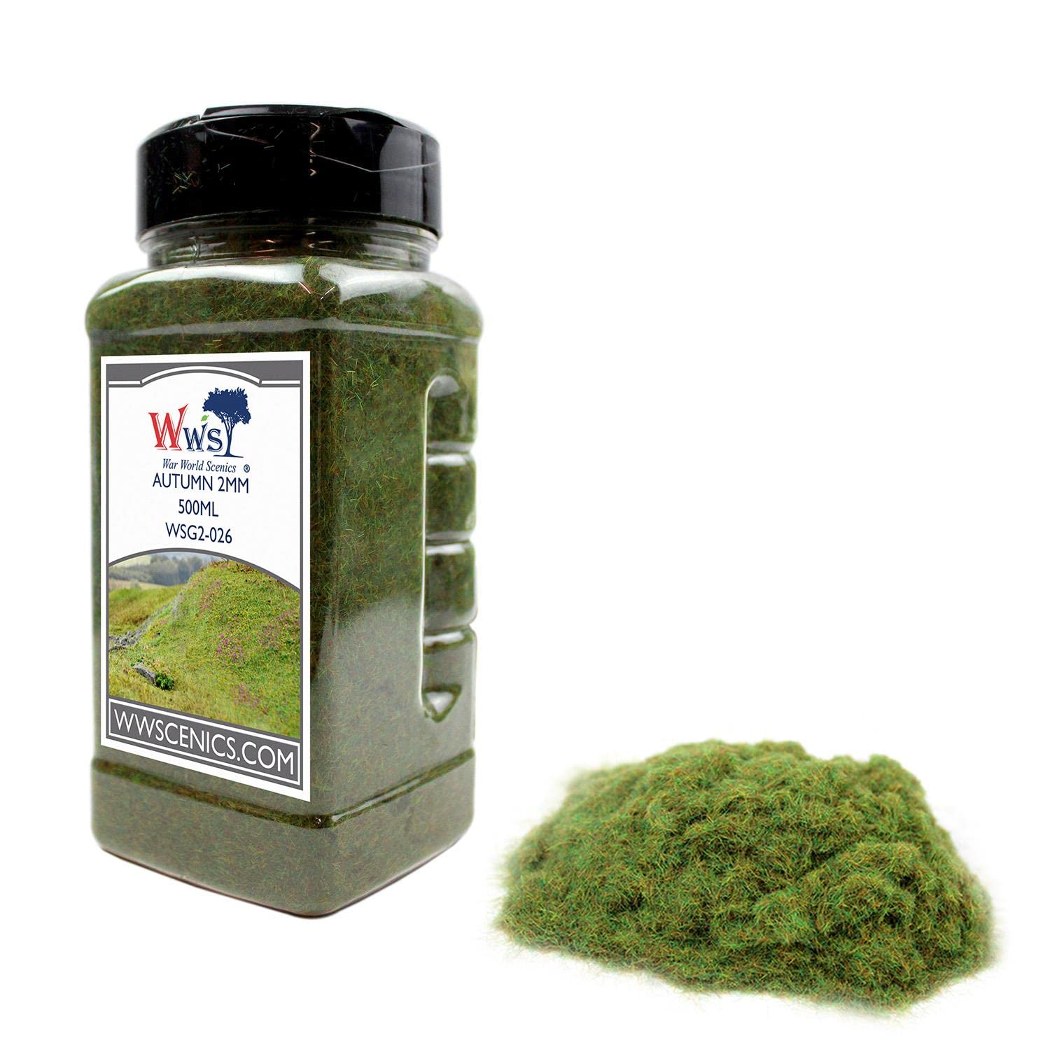 WWS War World Scenics WWScenics | 2mm Autunno Erba Statica | 500ml Can | WSG2-026 | Materiale Realistico Modello Scenario